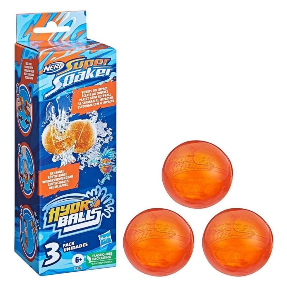 *5/$20* NEW Nerf Super Soaker Hydro Balls 3 Pack Reusable Water Burst Balls